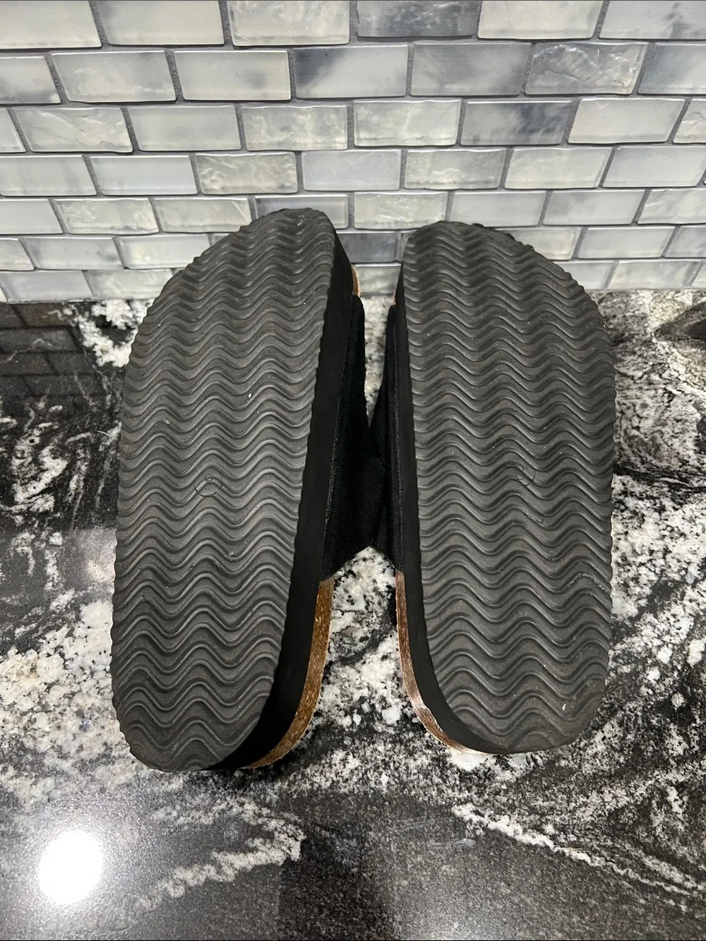 Project Cloud Triple-Strap Suede Slide Sandals